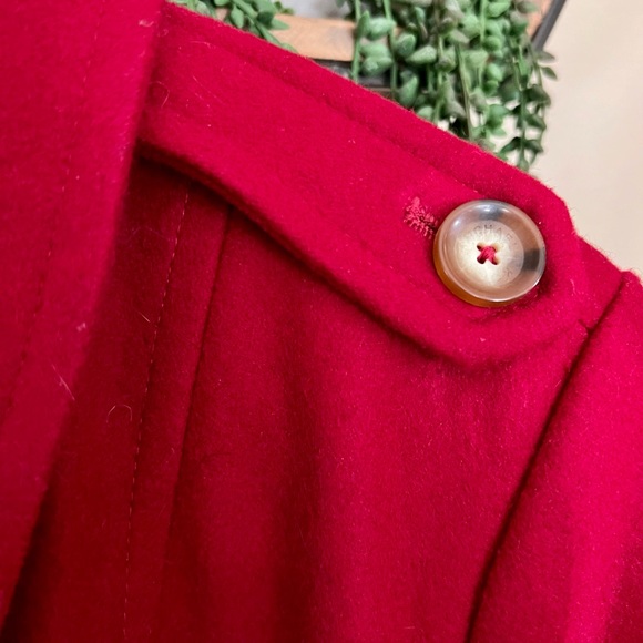 EUC Michael Kors Red Pea Coat Size Small - Picture 7 of 12